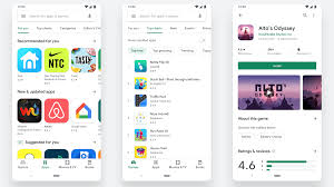 view from inside the google play store