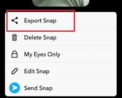 export snap options to share the snap from snapchat apk
