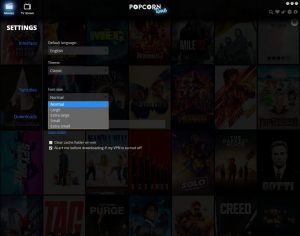 subtitle settings in popcorn time.