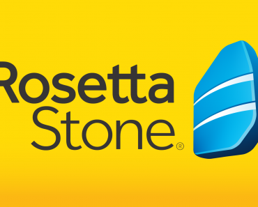 Rosetta stone logo with cover image