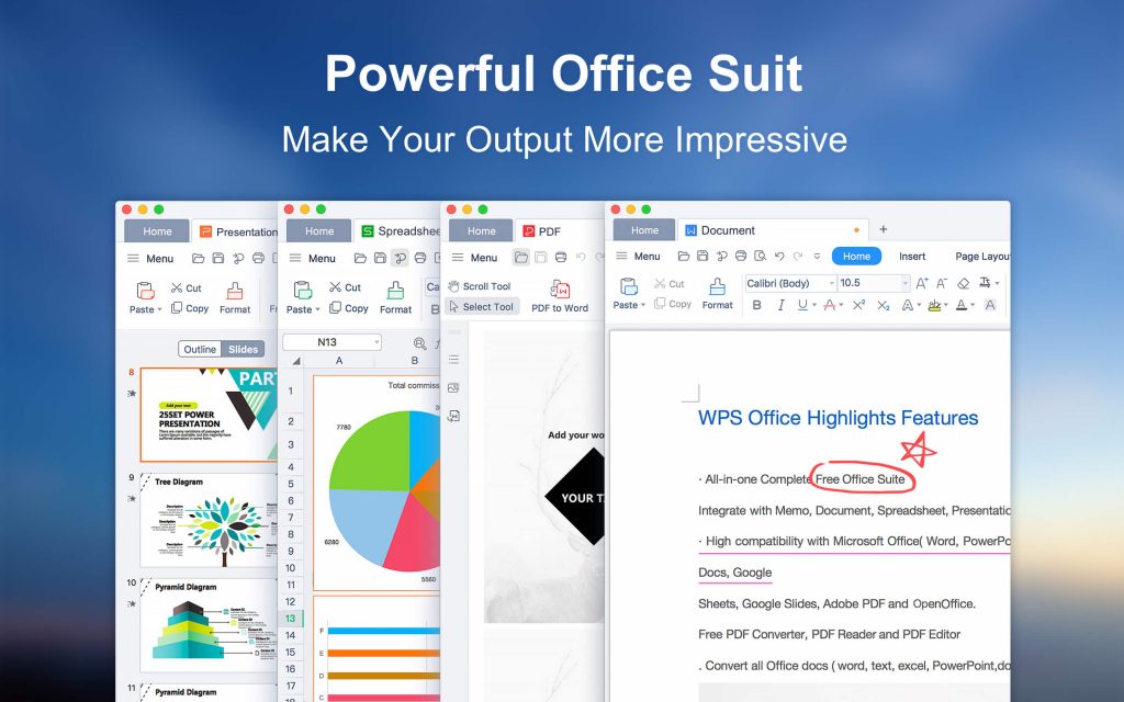 powerful office suit. make your output more impressive.