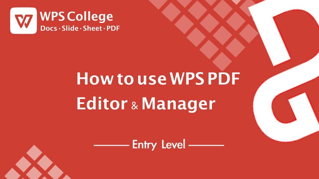 how to use wps pdf editor and manager