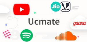 youtube, jio savn, spotify, gaana, soundcloud and other features in UCmate app