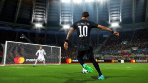 play as neymar jr in balck and defend in white as goalkeeper and protect the ball from net