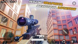 insaem graphics and beautiful locations , scope on a blue gun