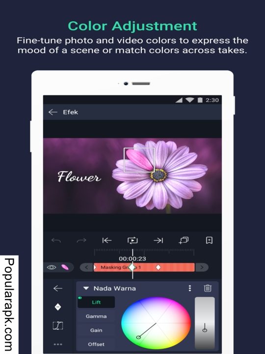 adjust colors easily using the no water mark in app