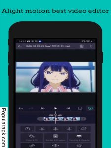 alight motion video editor green color, watch anime