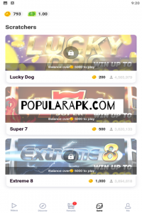 lucky dog, super 7, extreme 8 play more games and earn coins to earn in money in Clipclaps