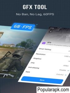 you can use gfx tool without the ban, lag and on higher fps using lulubox apk