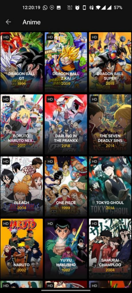 watch anime in pocket tv for free.