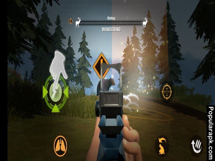 aim and shoot animals with scope
