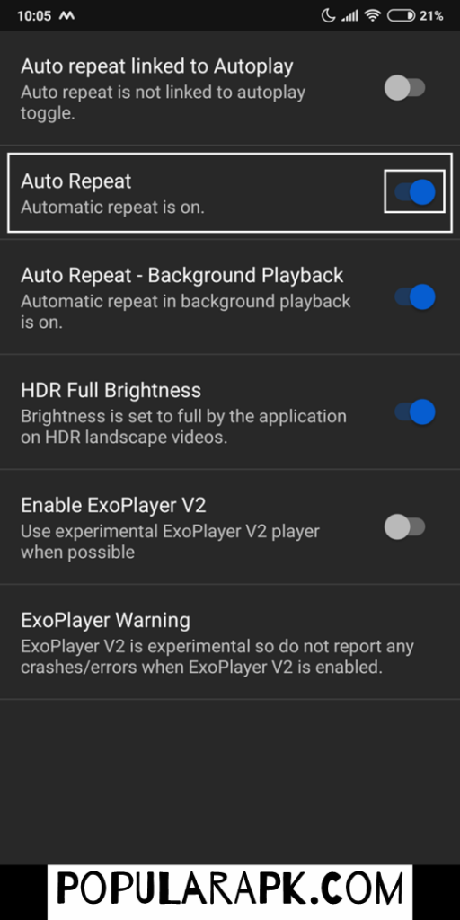 there are several features in vanced apk