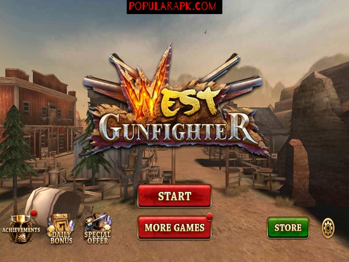 West Gunfighter mod apk Home screen image.