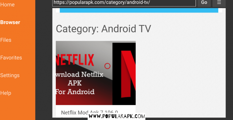 search for TV apps in the category.