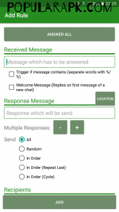autoresponder for whatsapp mod apk lets you configure autoresponse.