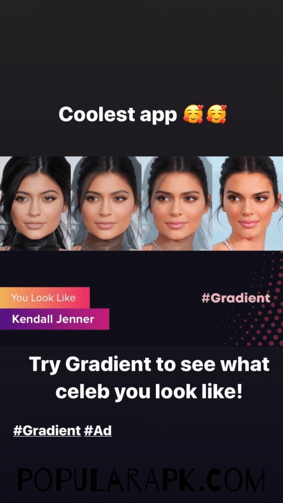 try gradient to see what celebrity you alike.