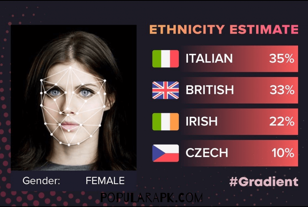 you can get ethnicity estimate with gradient application