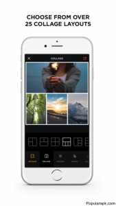 choose from over 25 collage layouts for instagram.
