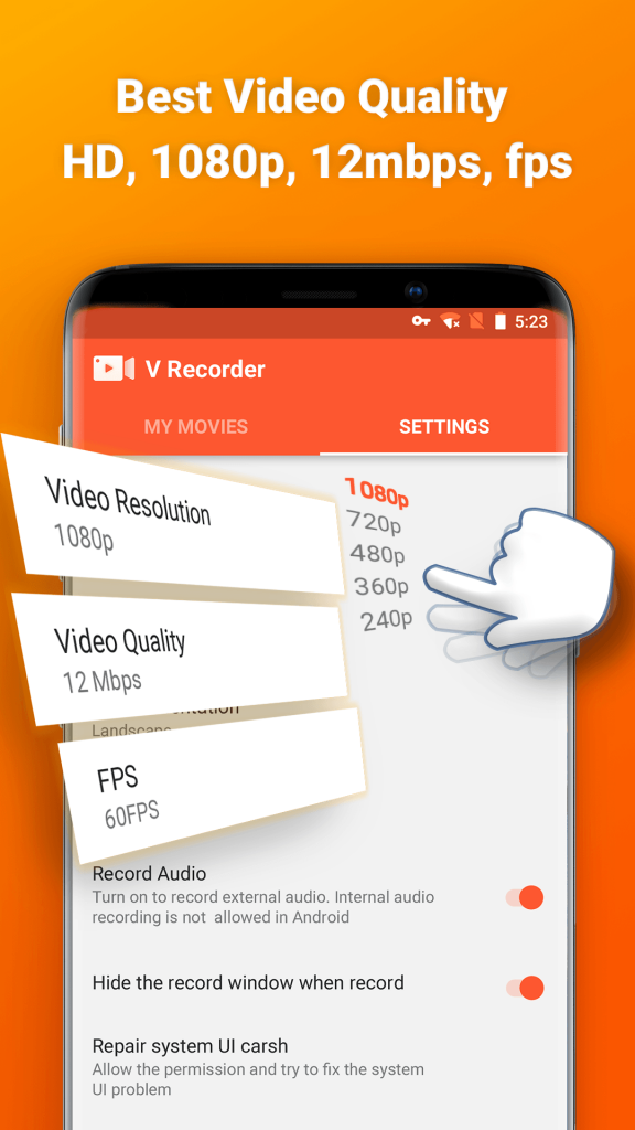 record video in very high definition. use a greater fps for recording gaming videos.