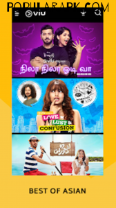 some shows are only available in app and viu has shows in other language too.