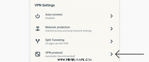 users can specify particular VPN protocol.