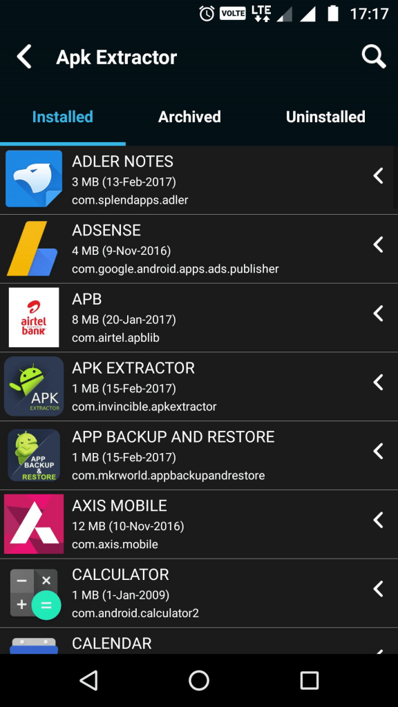 easy to use for extraction of apk files.