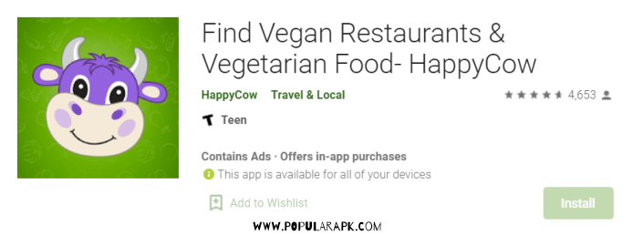 find vegan restaurants and vegetarian food.