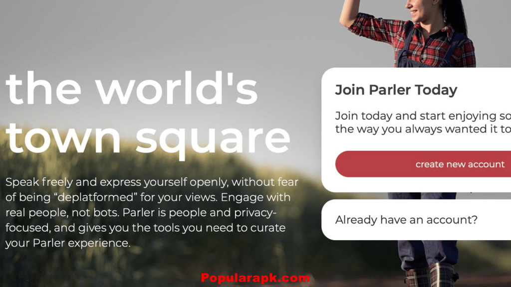 Parler App - world town square.