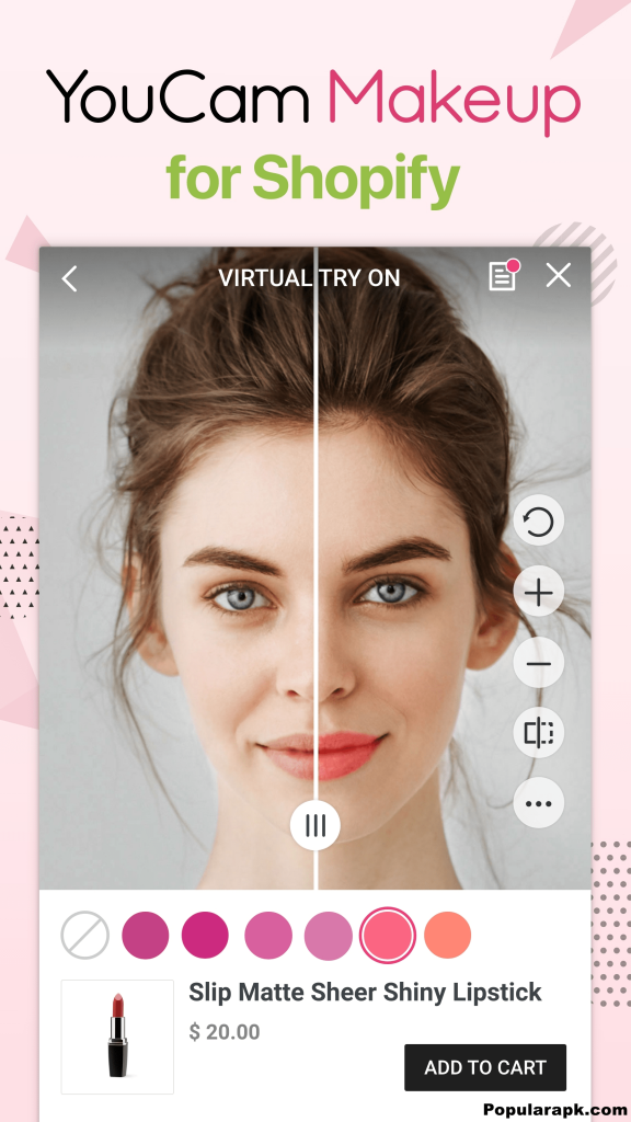 With YouCam Makeup you are getting the full featured live beauty cam which captures the charming selfies for you