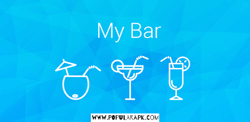 my bar logo with blue background.