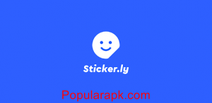 sticker.ly mod apk cover image with logo.