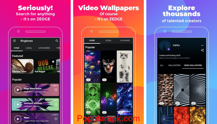 video wallpapers and other stuff for free on zedge.