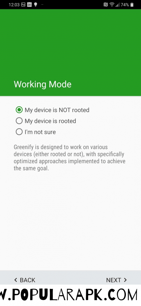 working mode works on rooted or non rooted devices as well