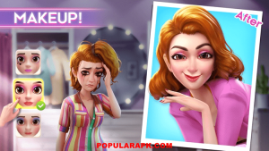 beauty aur character and apply makeup in app.