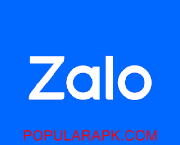 Zalo mod apk logo. Blue background, white text.