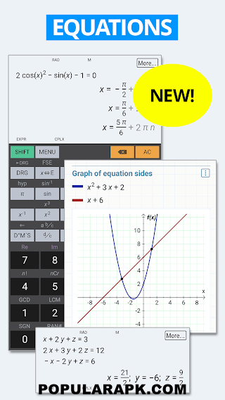 graph equations on mobile phone with hiper calc pro