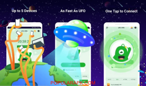 screenshots of ufo vpn premium app.