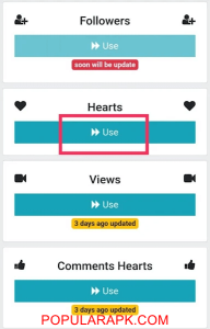 get hearts, likes and more by viptools mod apk