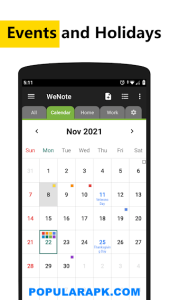add calendar with reminders