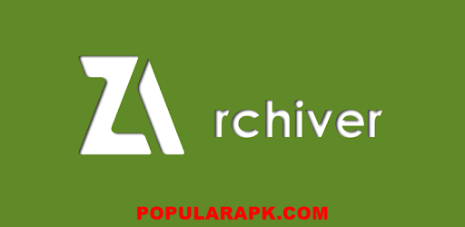 zarchiver mod apk green background, logo in white
