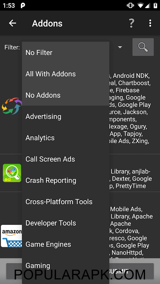 tool tips in apps.