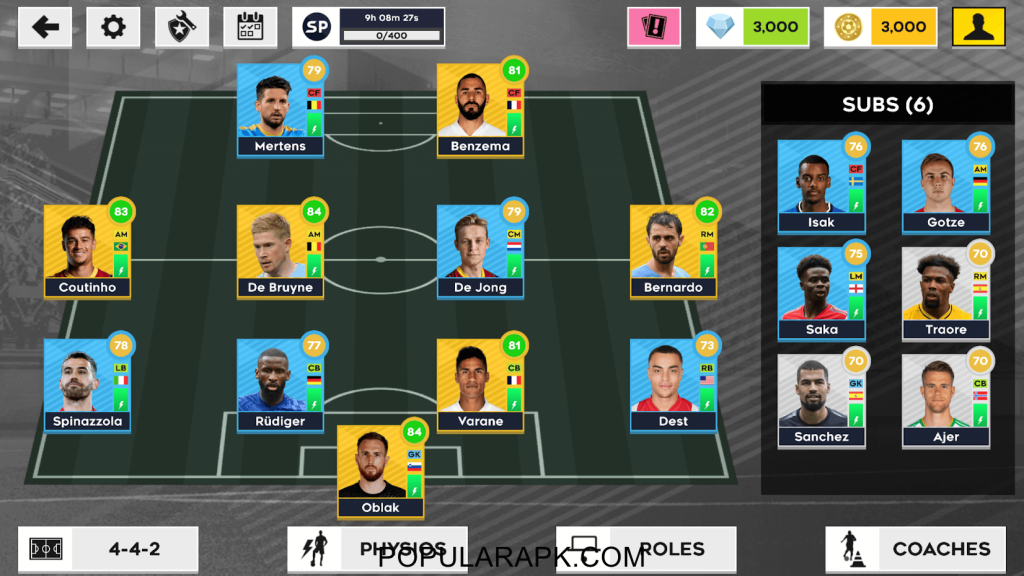 set up players in field in fifa soccer mod apk