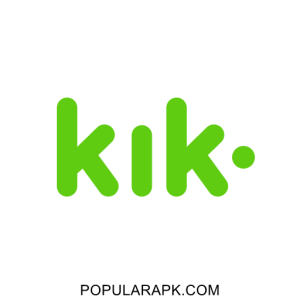 Kik Mod Apk green logo, white background.