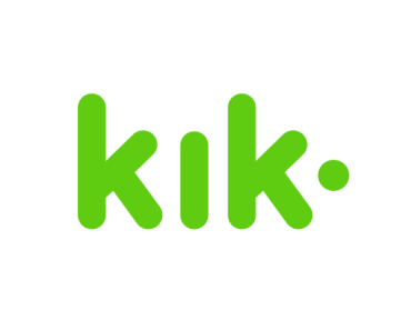 kik mod apk green logo, white background.