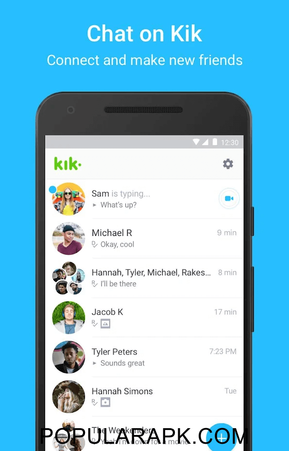 see latest chats and unread chats with notifications in kik premium.