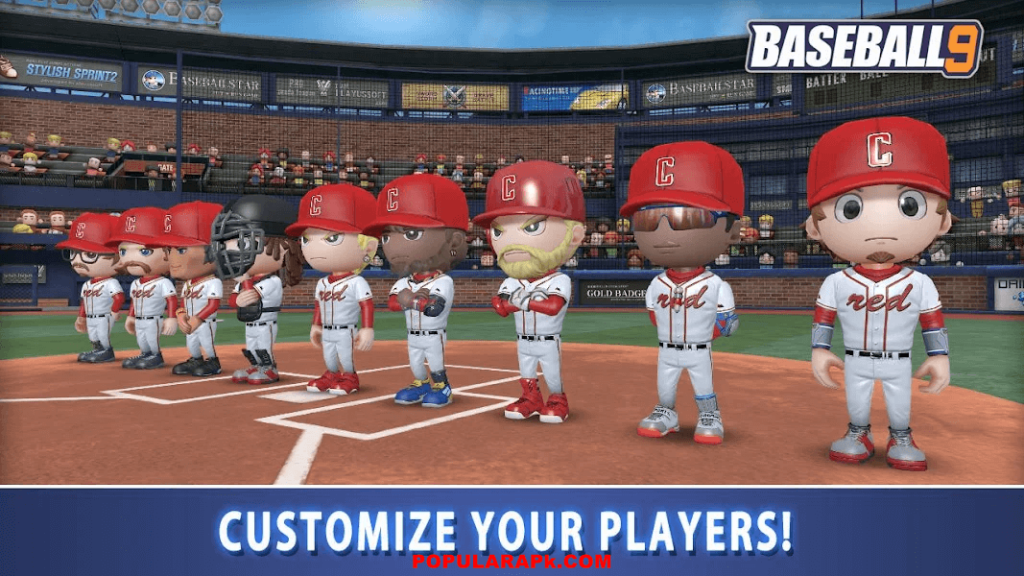 customize your players and team with red caps