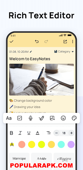 add photos, videos, links in easy notes mod apk