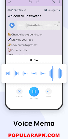 add audio notes and secure them inside easy notes mod