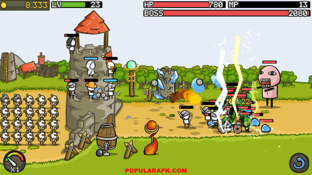 enjoy lots of intense action battles with grow castle mod apk.