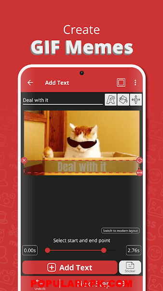Genrate Multiple GIF with this meme genrator pro mod apk.